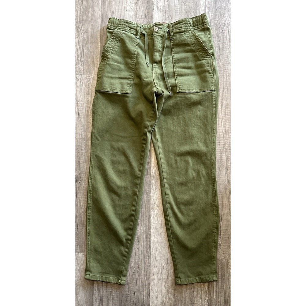 Judy Blue Womens Noel Drawstring Army Green Olive Green Pants Size 5/27 **FLAW** - Picture 2 of 16